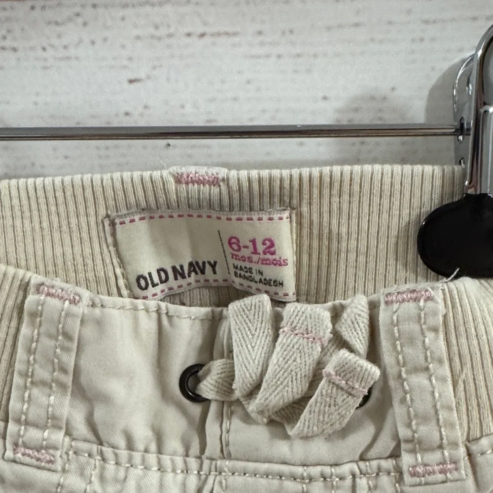 Bundle of 4 Kids Girls Denim Cargo Pants Set Baby Gap, Old Navy size 6-12 month - Picture 9 of 12